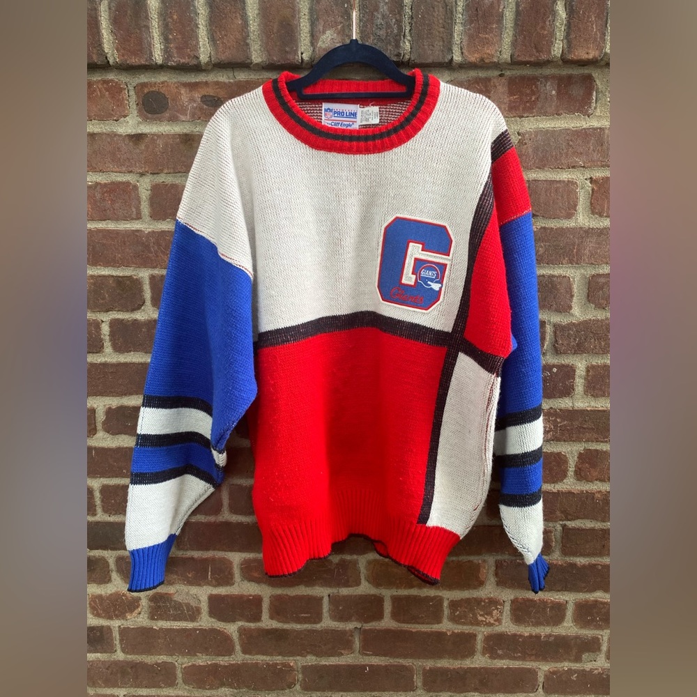 80s giants cliff engle proline knit sweater